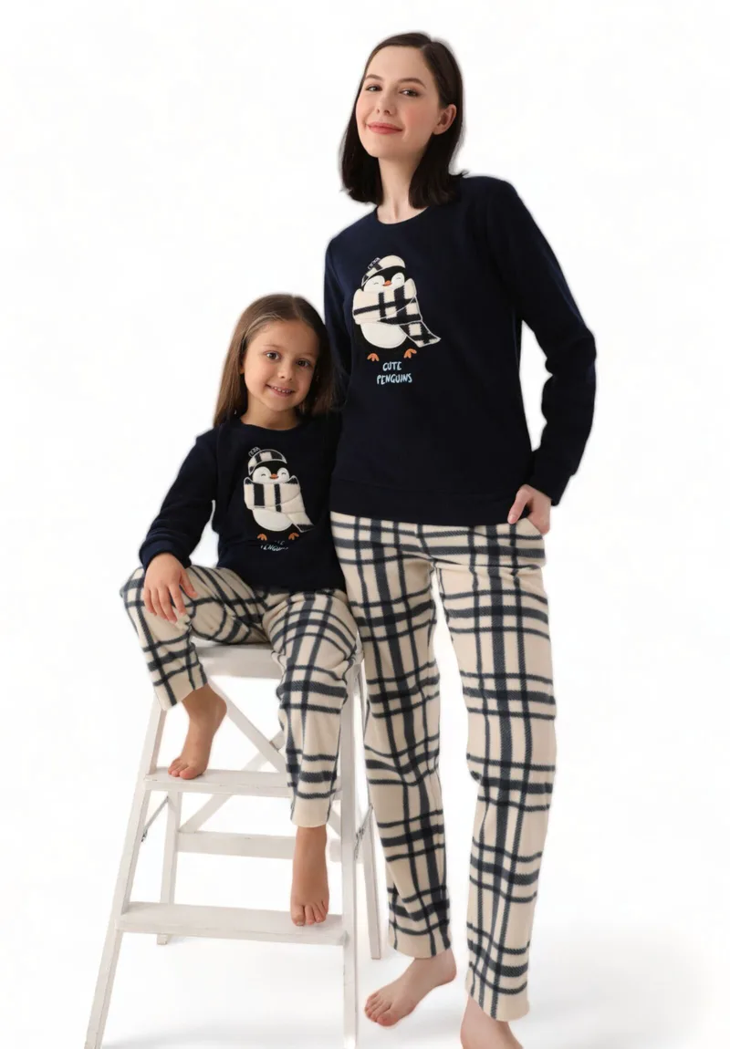 Πιτζάμα για κορίτσι Polar Fleece Arnetta Penguin AR2662G-Μπλε