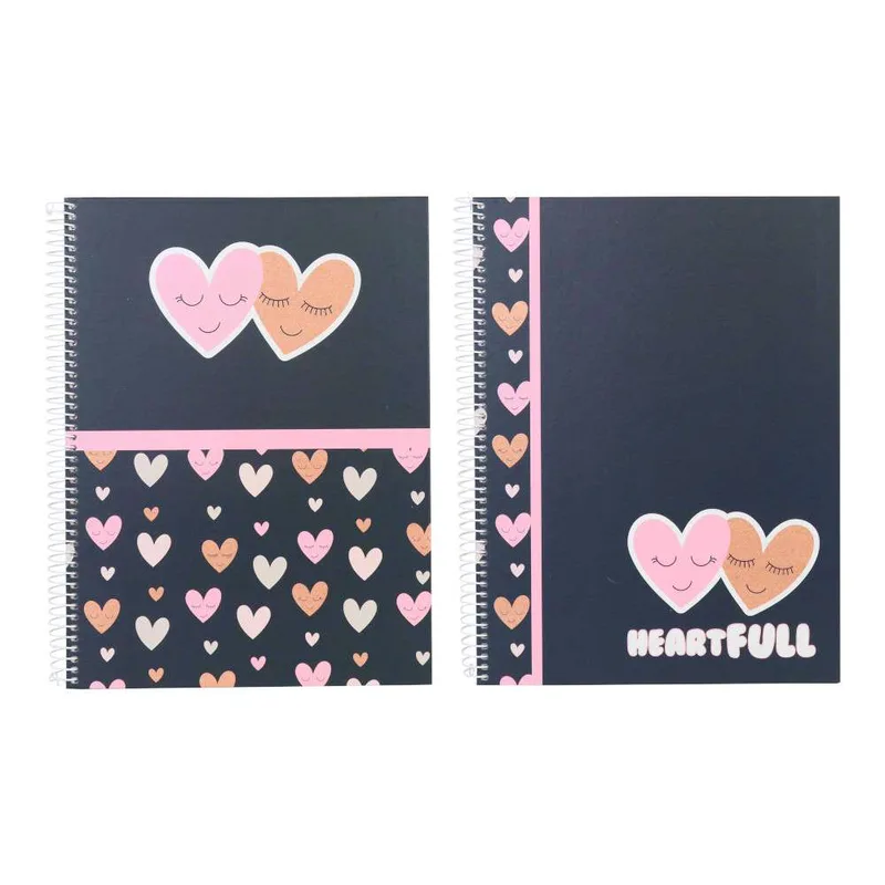 Ancor Τετράδιο Spilal Ριγέ A5 B'log Hearts 48Φ