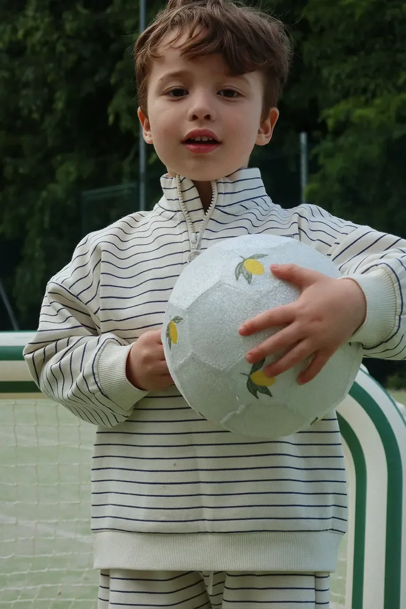 Παιδική μπλούζα Konges Sløjd LOU STRIPE HALF ZIP SWEAT OCS