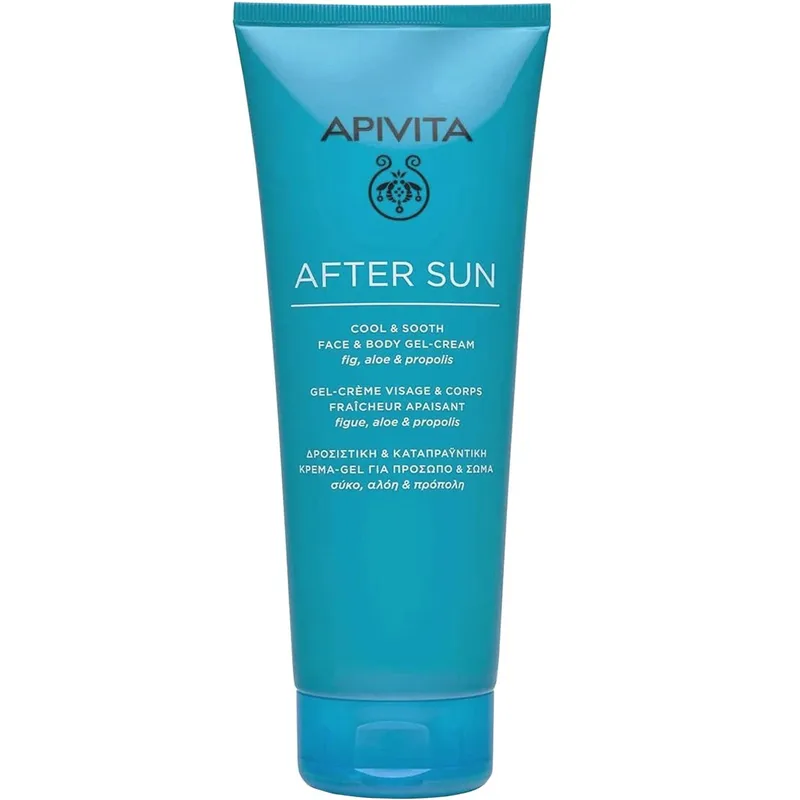 Apivita After Sun Cool & Sooth Face & Body Gel-Cream Καταπραϋντική Κρέμα Gel για Μετά τον Ήλιο, Προσώπου, Σώματος με Σύκο, Αλόη & Πρόπολη 200ml