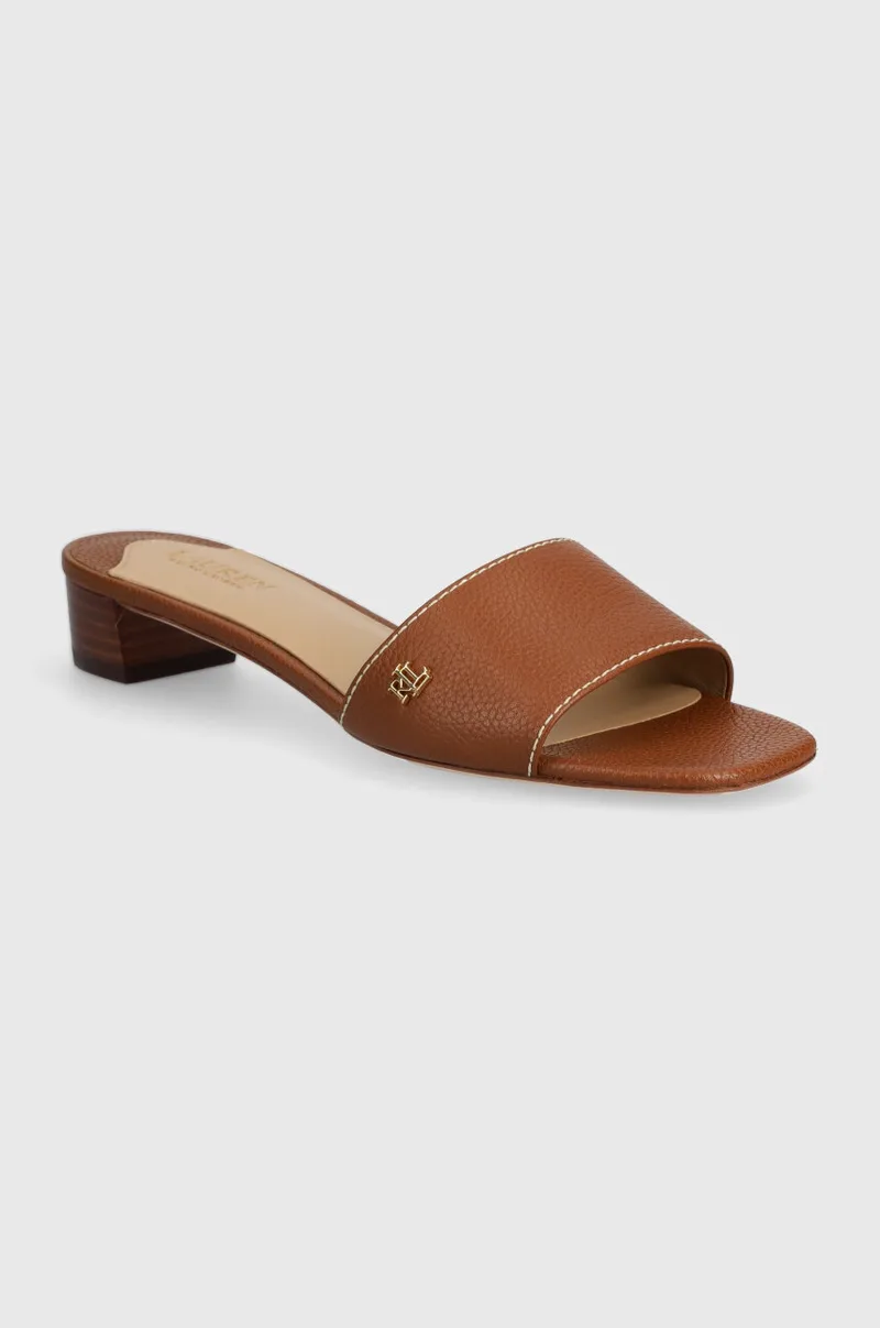 Δερμάτινες παντόφλες Lauren Ralph Lauren Fay
