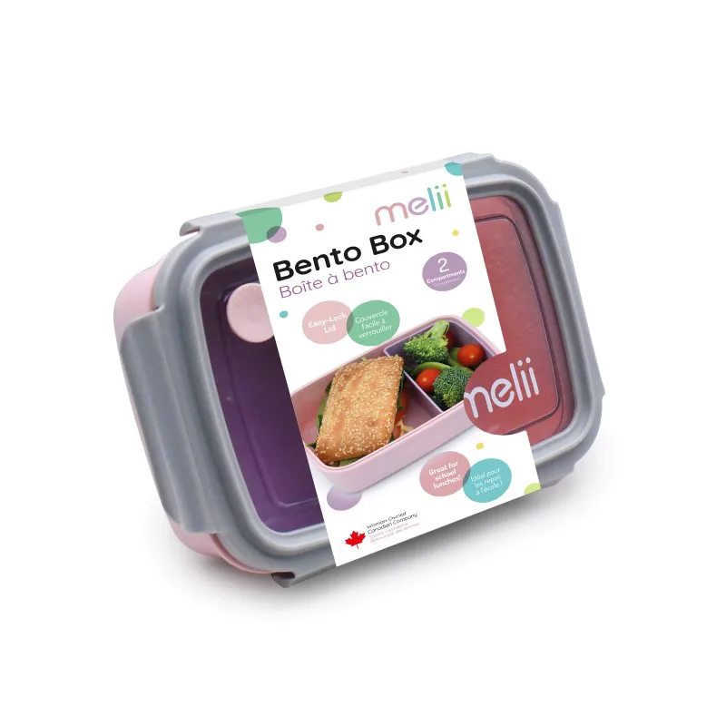 Melii – Bento 2 θέσεων 880ml Ροζ Purple