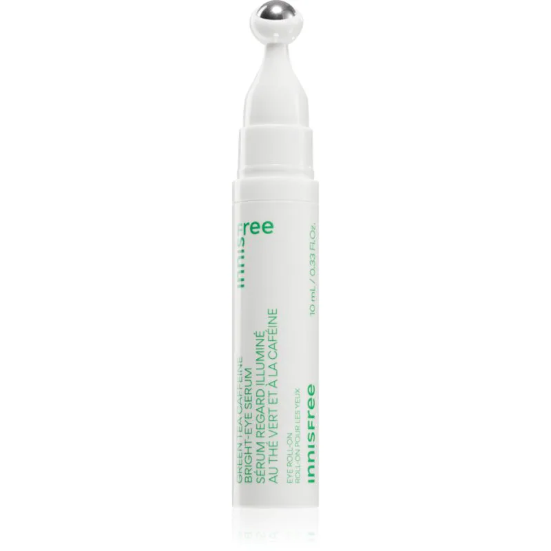innisfree Green Tea Caffeine Bright-Eye Serum δροσερό ρολλ-ον ματιών για την αντιμετώπιση του πρηξίματος και των μαύρων κύκλων 10 ml