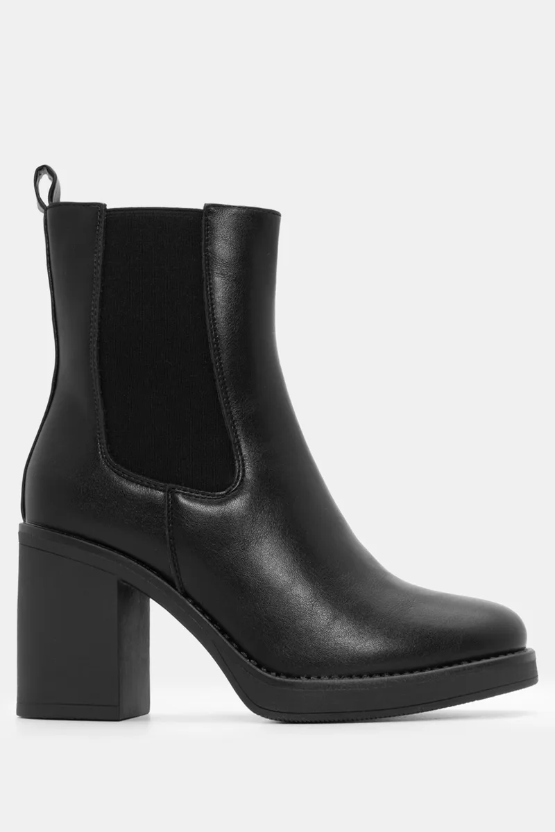 Μποτάκια Chelsea Flatform - Μαύρο