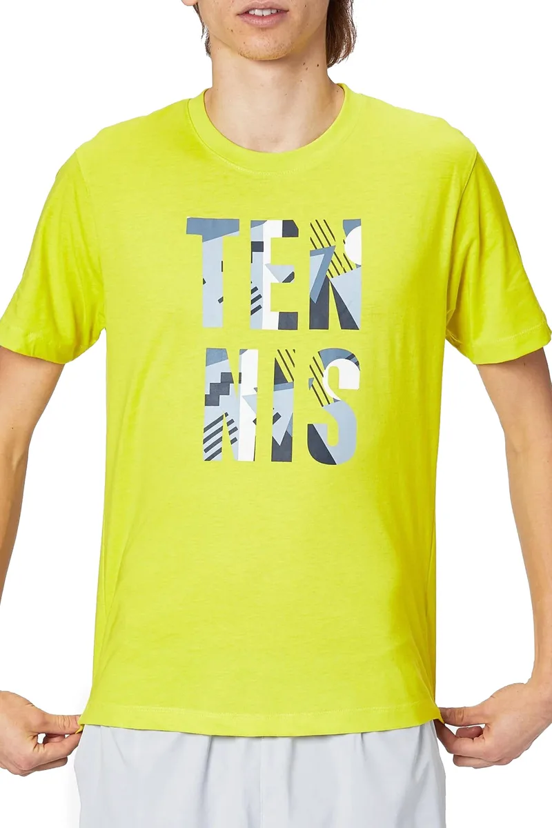 Μπλούζα Κοντομάνικη Wilson Stacked Tennis Tech Sulphu WRA804803-00 Ανδρικό