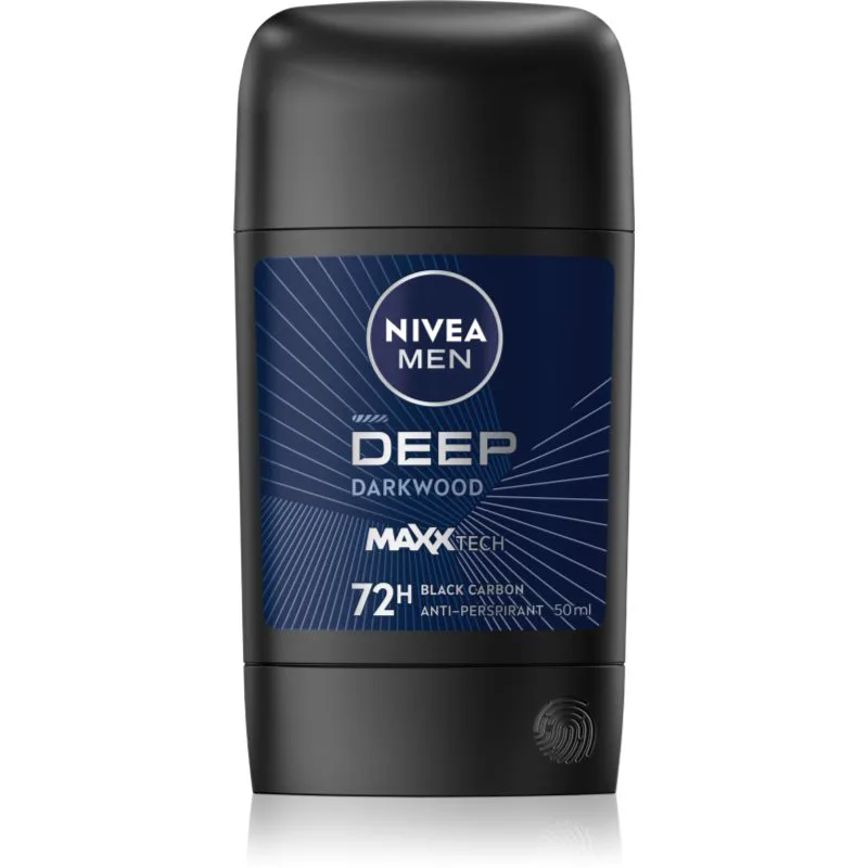 NIVEA MEN Deep στερεό αντιιδρωτικό για άντρες Black Carbon Dark Wood 50 ml