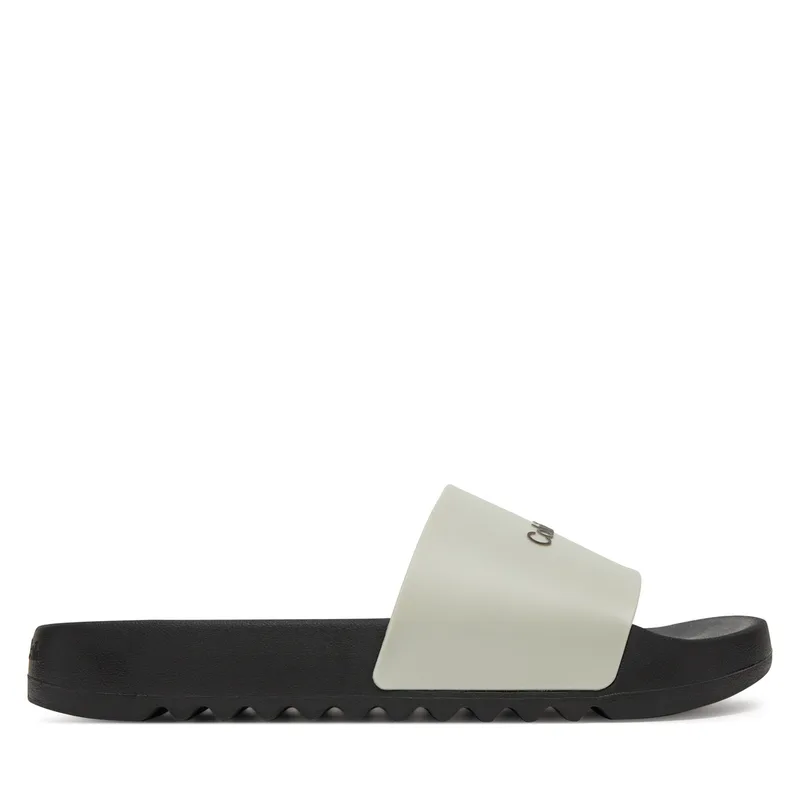 Παντόφλες Calvin Klein Chunky Pool Slide Rub HM0HM01063 Λευκό