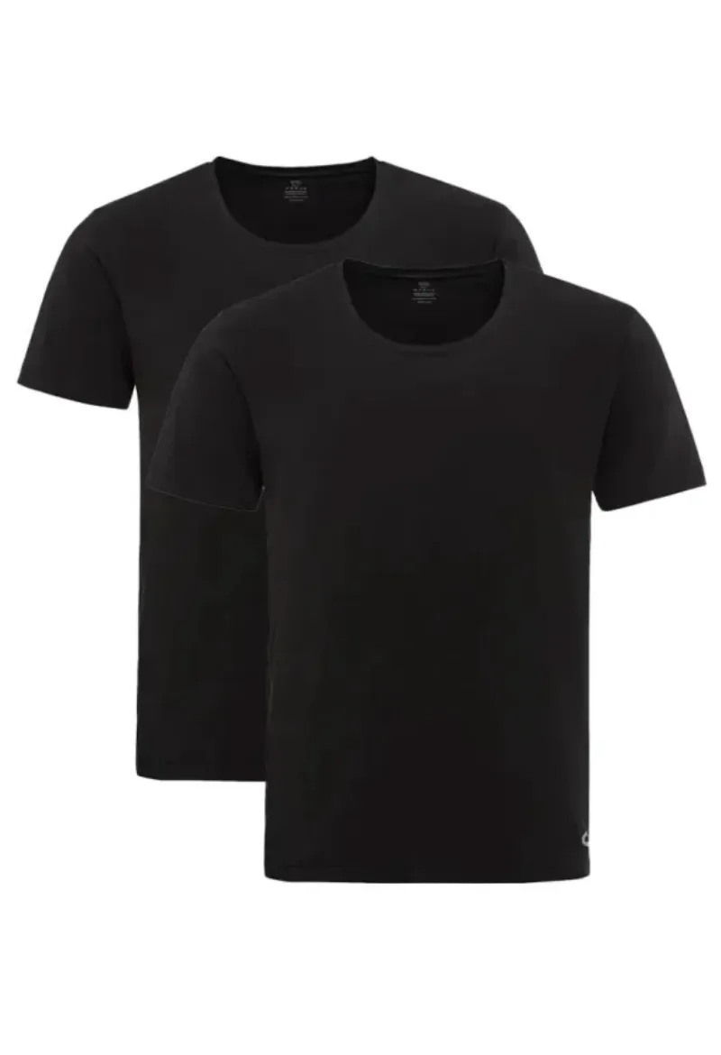 ΑΝΔΡΙΚΟ ΚΟΝΤΟΜΑΝΙΚΟ ΕΣΩΡΟΥΧΟ Τ-SHIRT ΜΕ ΣΤΡΟΓΓΥΛΗ ΛΑΙΜΟΚΟΨΗ ΣΕΤ 2 ΤΜΧ ΜΑΥΡΟ