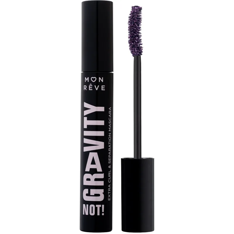 Mon Reve Gravity Not! Mascara Μάσκαρα για Έντονο Όγκο & Διαχωρισμό με Βουρτσάκι Ακριβείας σε Μαύρο Χρώμα 12ml - 03 Deep Plum