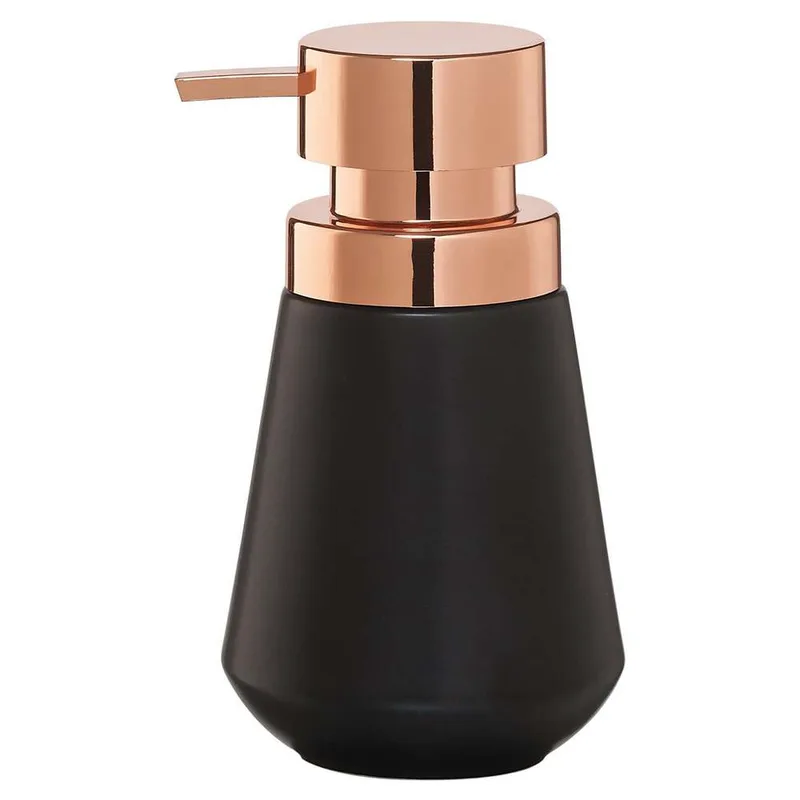 Ντισπένσερ Πορσελάνης 400ml-10x16,5εκ. Conical Black Sealskin 362330219 (Υλικό: Πορσελάνη, Χρώμα: Μαύρο) - sealskin - sl-362330219