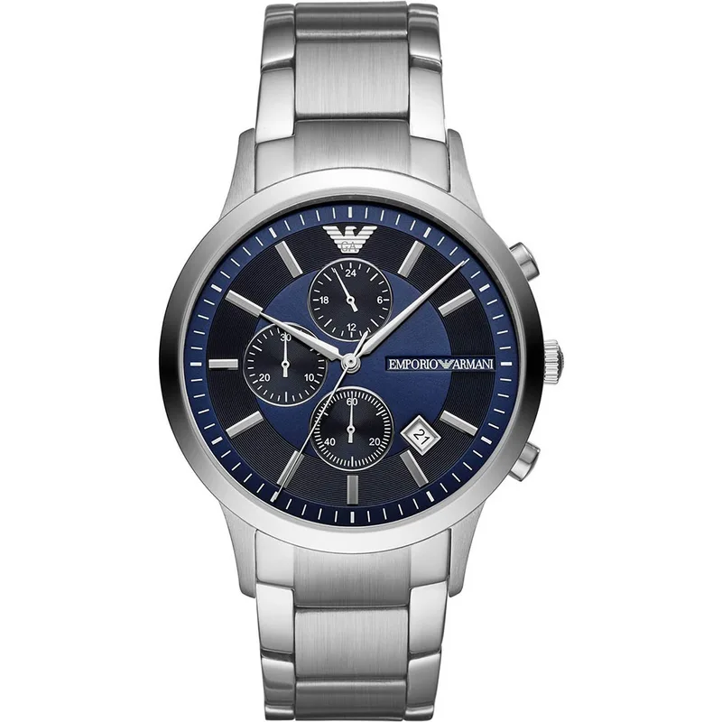EMPORIO ARMANI Chronograph Silver Stainless Steel Bracelet AR11164