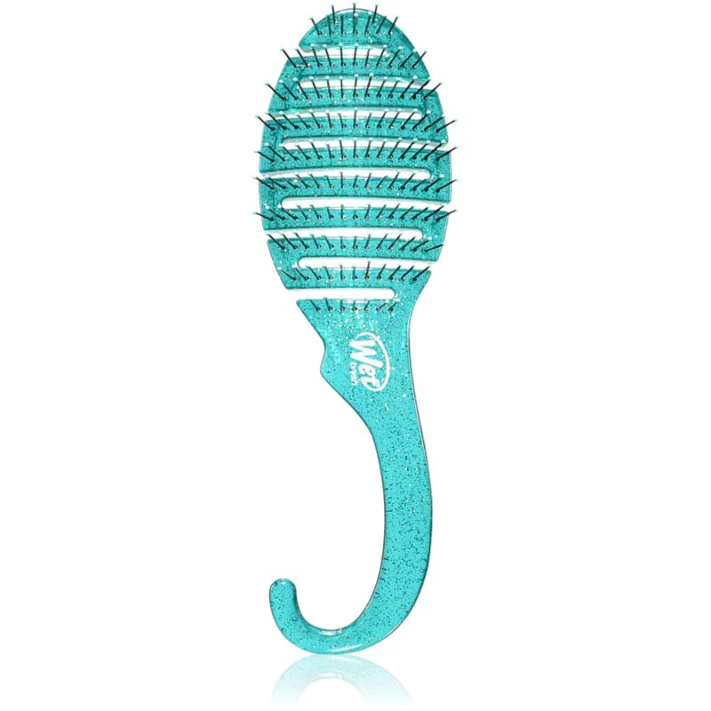 Wet Brush Shower Glitter Dtangler Ροζ βούρτσα για τα μαλλιά για το ντούζ Teal 1 τμχ