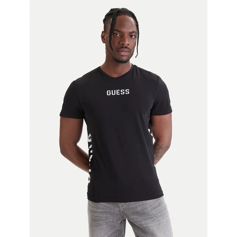 Guess T-Shirt U6GM00 K6YW1 Μαύρο Regular Fit