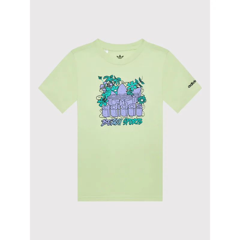 adidas T-Shirt Graphic Stoked Beach HF7434 Κίτρινο Regular Fit