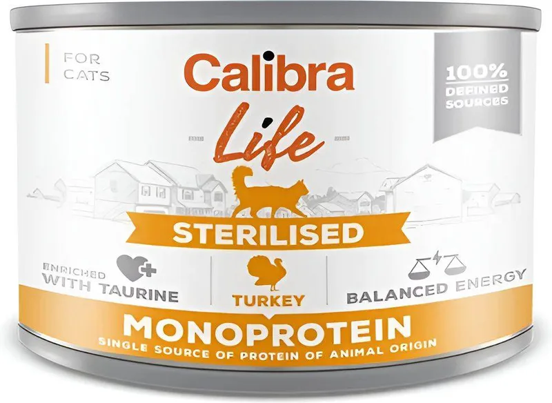 ΚΟΝΣΕΡΒΑ ΓΑΤΑΣ CALIBRA CAT LIFE CAN STERILISED ΓΑΛΟΠΟΥΛΑ (200GR)