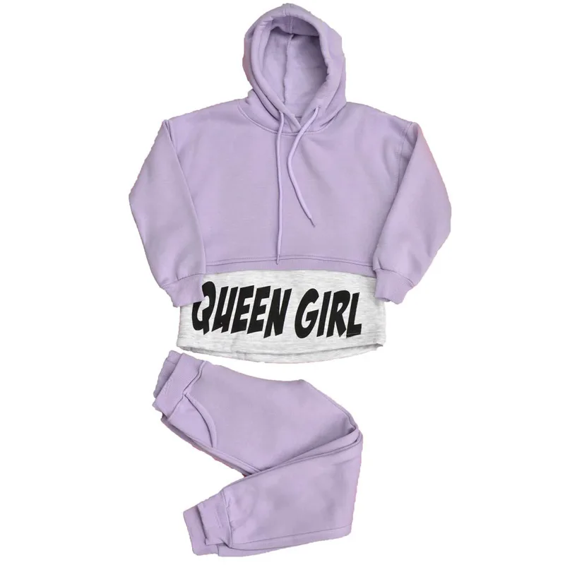 Παιδικό σετ με σχέδιο QUEEN GIRL Λιλά 17062