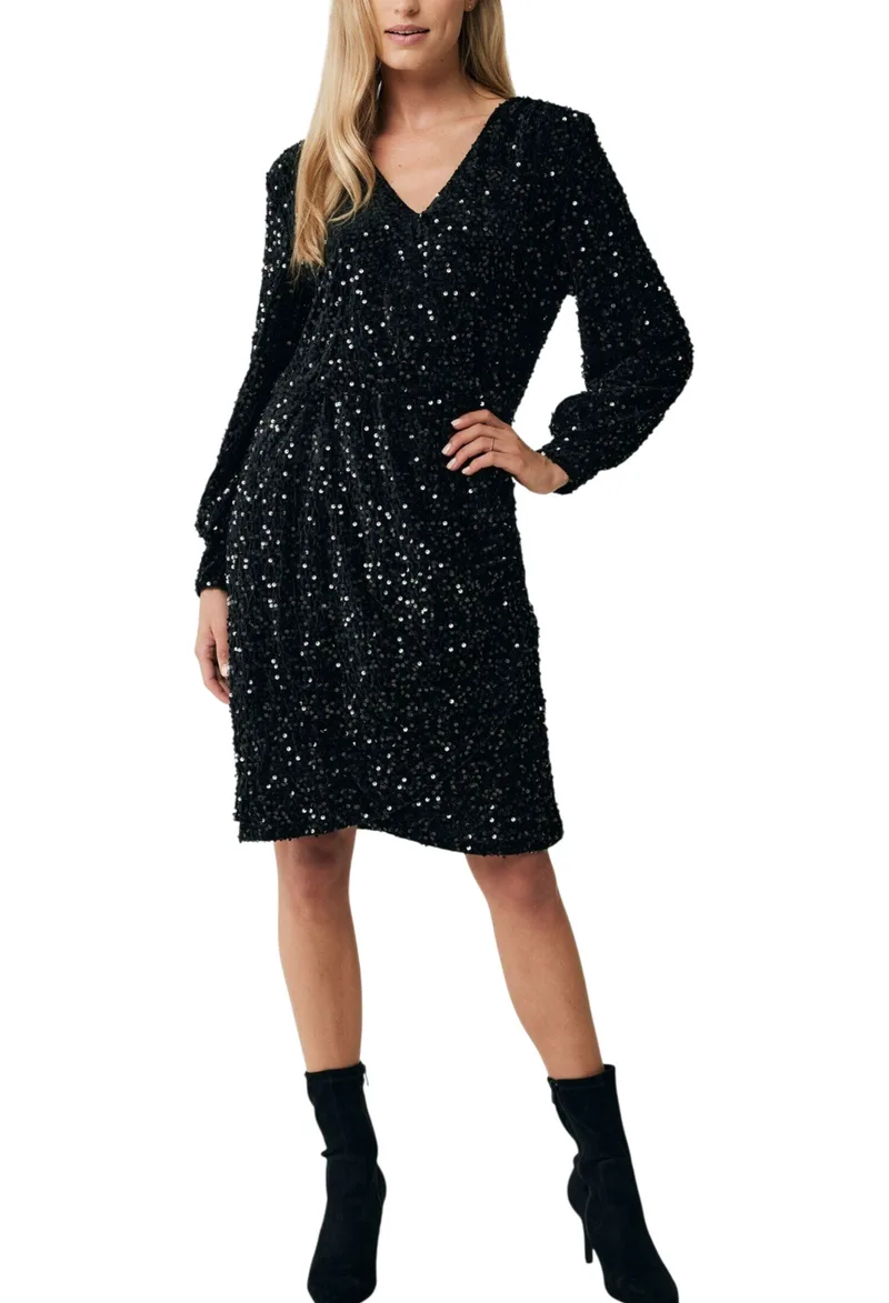 Φόρεμα Mexx Sequins Fake Wrap Dress XC0637036W-193911 Γυναικείο