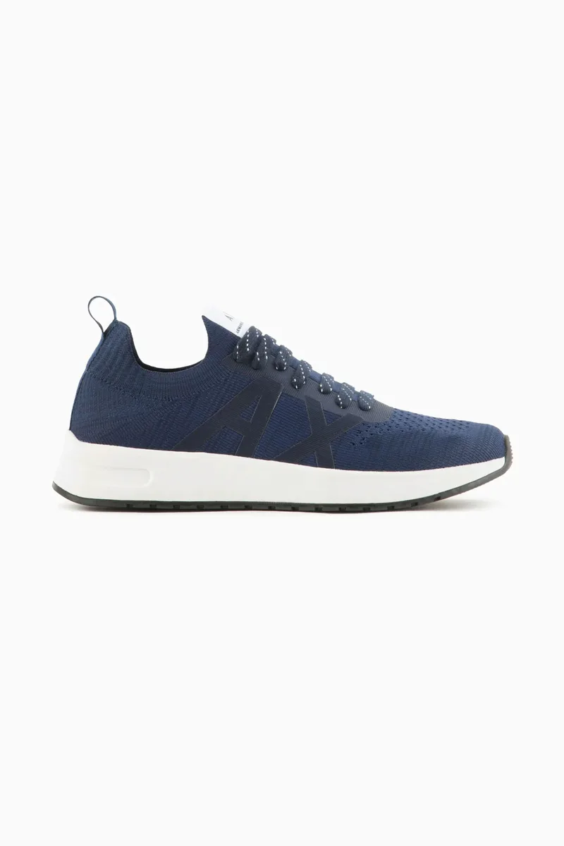 Armani Exchange ανδρικά sneakers με υφασμάτινο άνω μέρος και λογότυπο - XUX207XV810 Μπλε Σκούρο