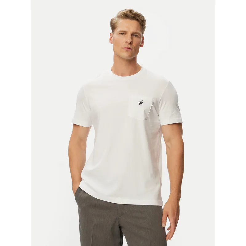 Beverly Hills Polo Club T-Shirt P-SS26M-TS414000 Λευκό Regular Fit
