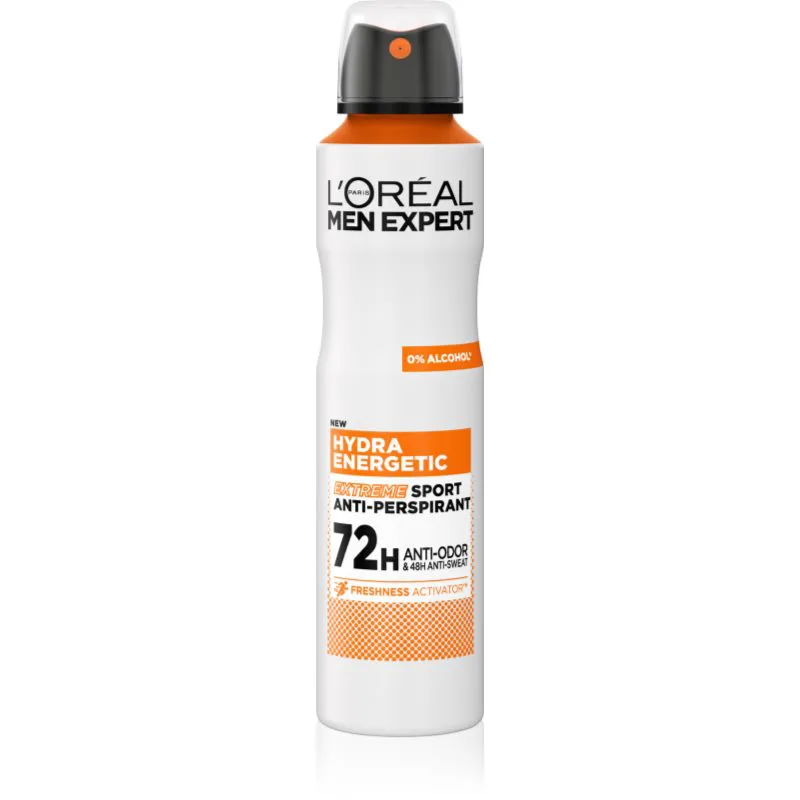L’Oréal Paris Men Expert Hydra Energetic αντιιδρωτικό σε σπρέι ενάντια στην δυσοσμία και τον ιδρώτα 150 ml