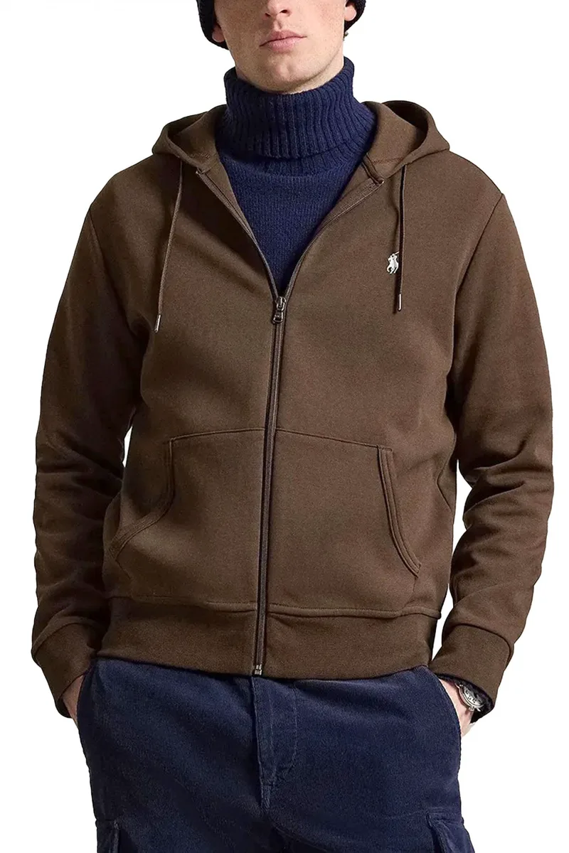 RALPH LAUREN ΦΟΥΤΕΡ ZIPHOOD LOGO ΚΑΦΕ