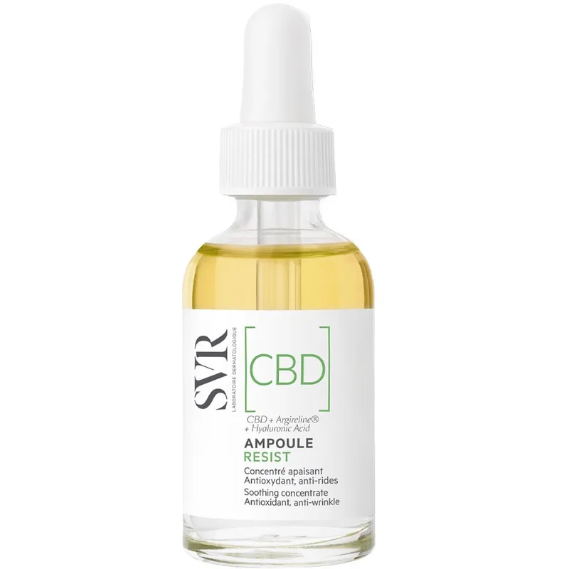 SVR [CBD] Ampoule Resist Soothing Concentrate Serum Αντιρυτιδικός & Καταπραϋντικός Ορός Προσώπου με Καθαρή Κανναβιδιόλη, Αργινίνη & Υαλουρονικό Οξύ 30ml