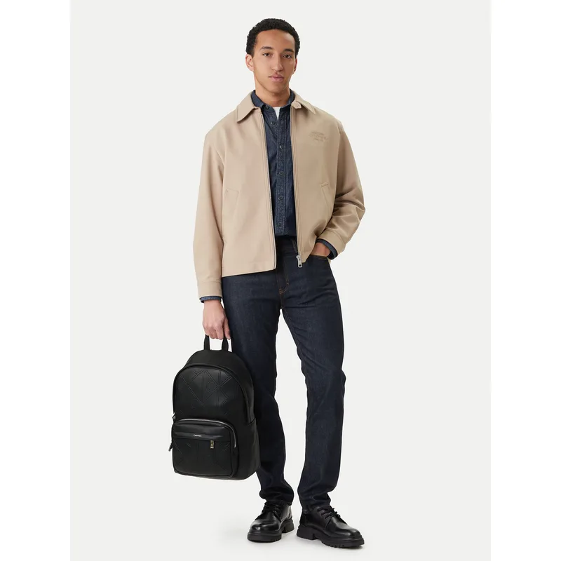 Σακίδιο Calvin Klein Emblem Aop Emboss Round Backpack LV04D3398G Μαύρο