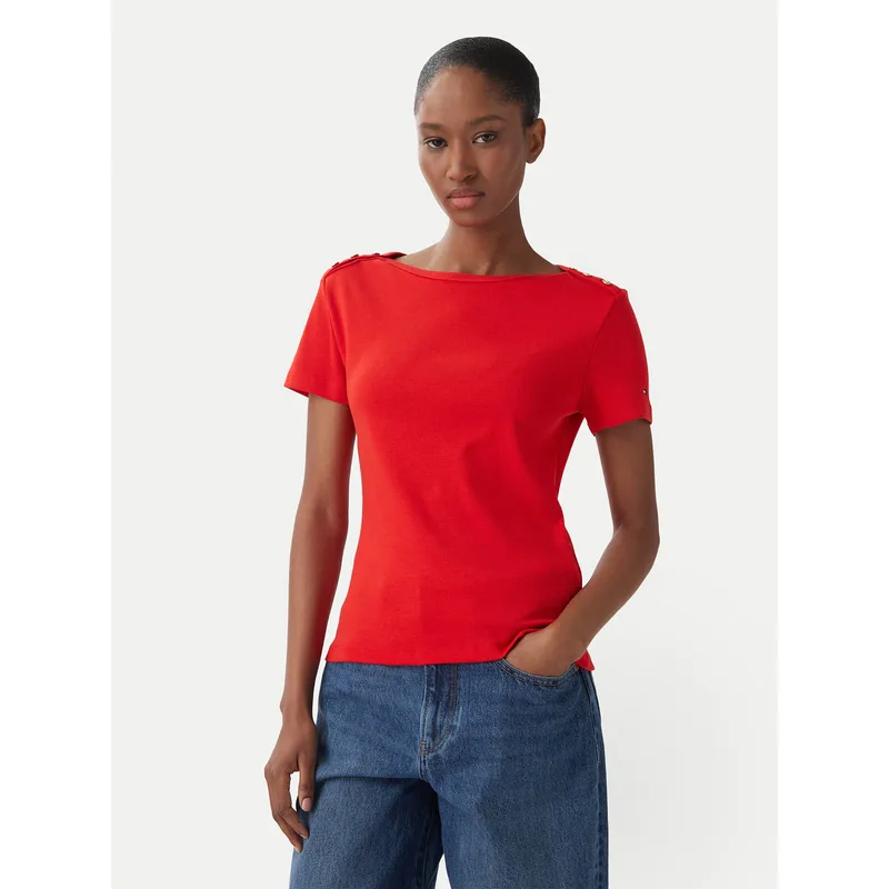 Tommy Hilfiger T-Shirt WW0WW49250 Κόκκινο Slim Fit