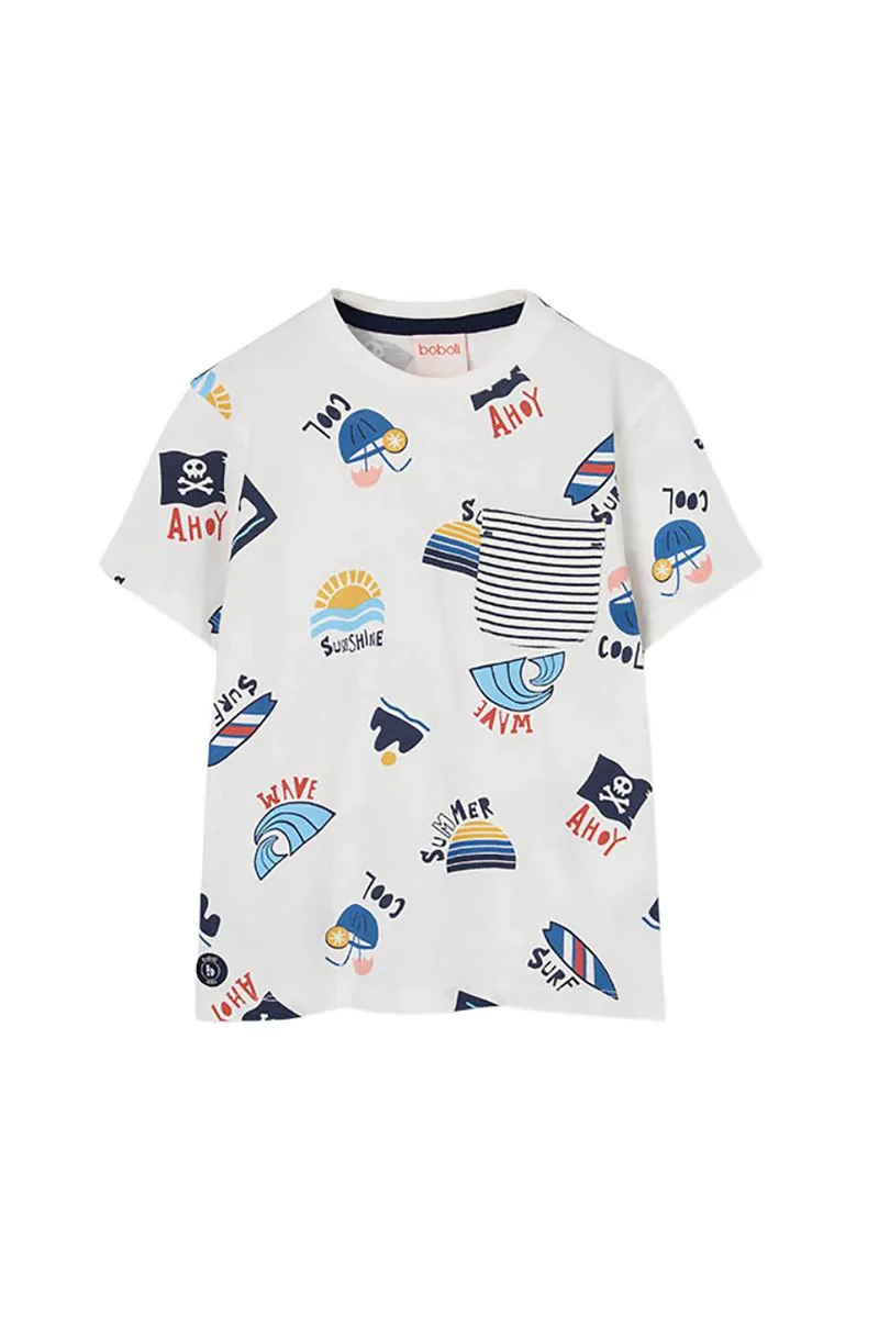 Boboli παιδικό Τ-shirt με all-over print - 503132 Πολύχρωμο