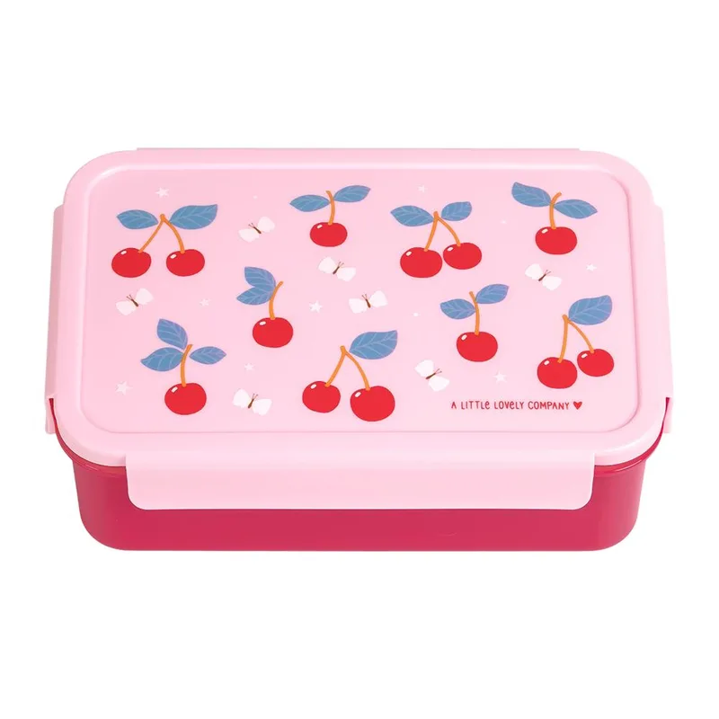 Φαγητοδοχείο Με Χωρίσματα 1.2lt (22x14.5x7) Α Little Lovely Company Cherries BBCHPI78