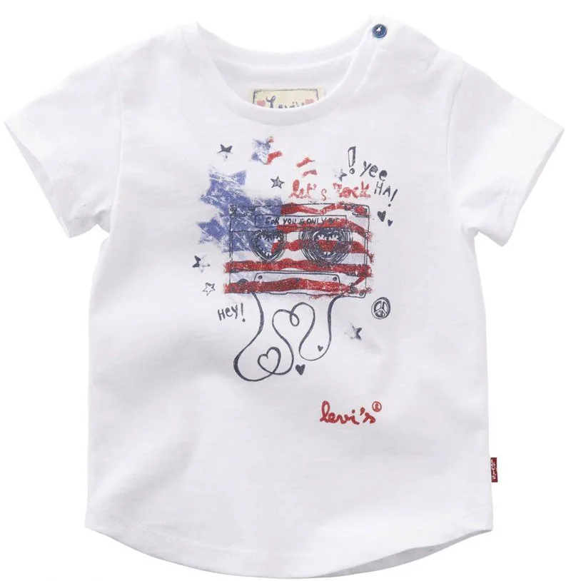 ΜΠΛΟΥΖΑ ΜΕ ΚΟΝΤΟ ΜΑΝΙΚΙ LEVI'S SS TEE NH10514 FLAG ΛΕΥΚΟ (80ΕΚ.)-(12-18ΜΗΝΩΝ)