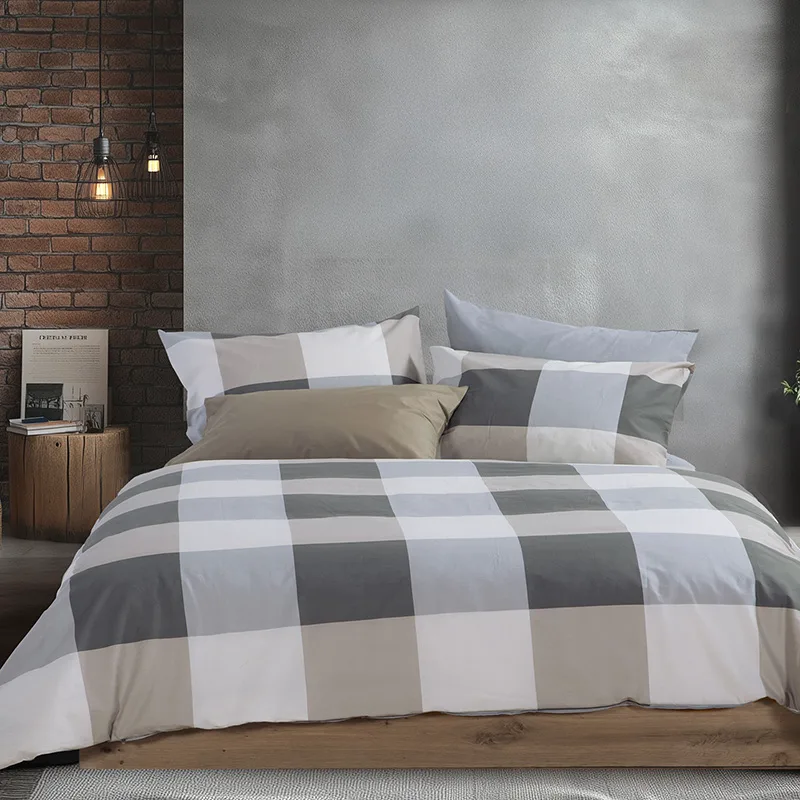 Σεντόνια King Size (Σετ) 180X200+35 Nef Nef Casual Check Grey Με Λάστιχο (180x200+35)