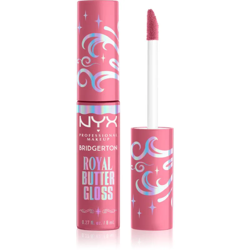NYX Professional Makeup Bridgerton Royal Butter Gloss λιπ γκλος απόχρωση 01 Angel Food Cake 8 ml