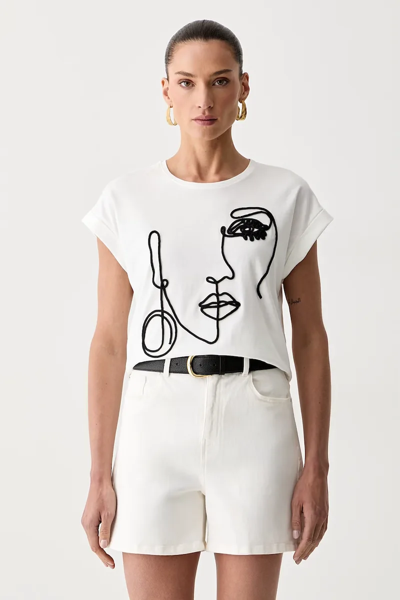 Morgan t-shirt γυναικείο βαμβακερό DJOJO