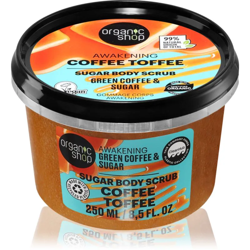 Organic Shop Coffee Toffee Scrub σώματος με τονωτική δράση 250 ml