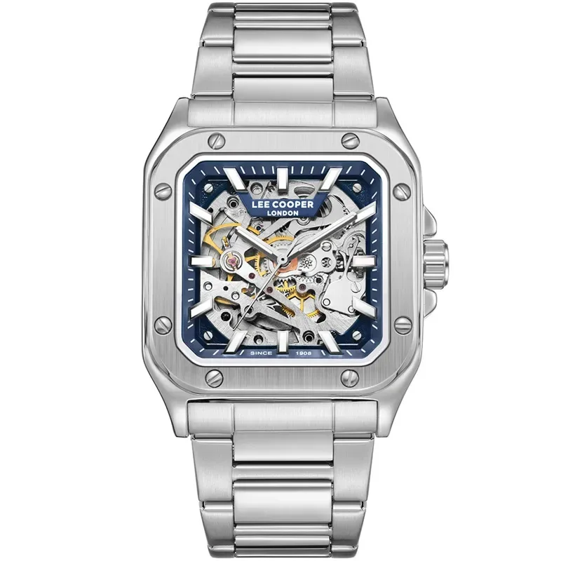 Ρολόι ανδρικό Lee Cooper Automatic Silver Metal Bracelet LC08198.390 LC08198.390