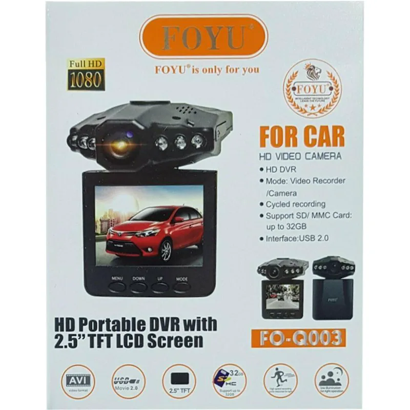Andowl Κάμερα Dvr Παρμπρίζ Κάμερα DVR Αυτοκινήτου με Οθόνη 2.4" για Παρμπρίζ με Βεντούζα