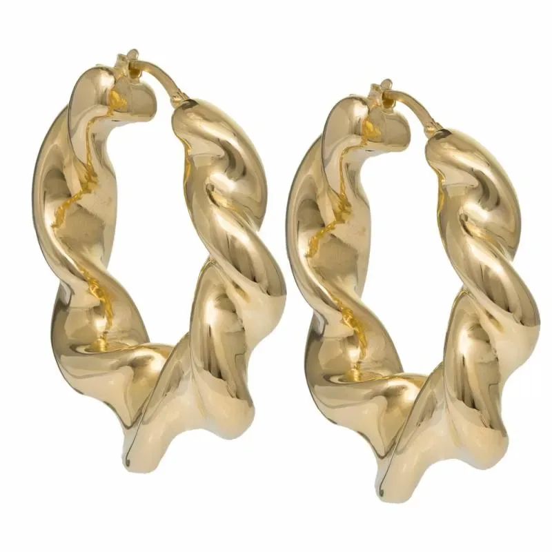 Επίχρυσοι στριφογυριστοί κρίκοι 925 Royal 049480 049480 Ασήμι