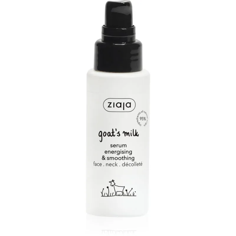 Ziaja Goat's Milk λειαντικός ορός για ενυδάτωση και φωτεινότητα της επιδερμίδας Για πρόσωπο, λαιμό και ντεκολτέ 50 ml