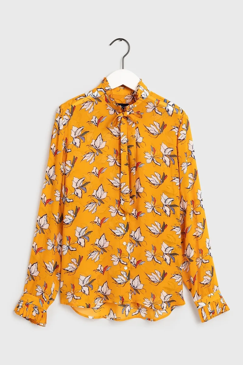 Gant γυναικείο πουκάμισο με floral print - 4320102 Κίτρινο