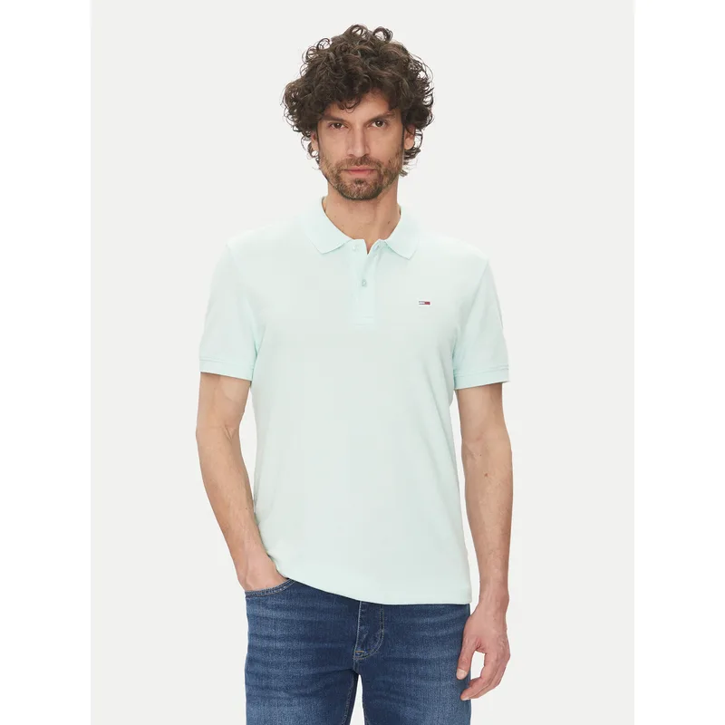Tommy Jeans Polo DM0DM20226 Πράσινο Slim Fit