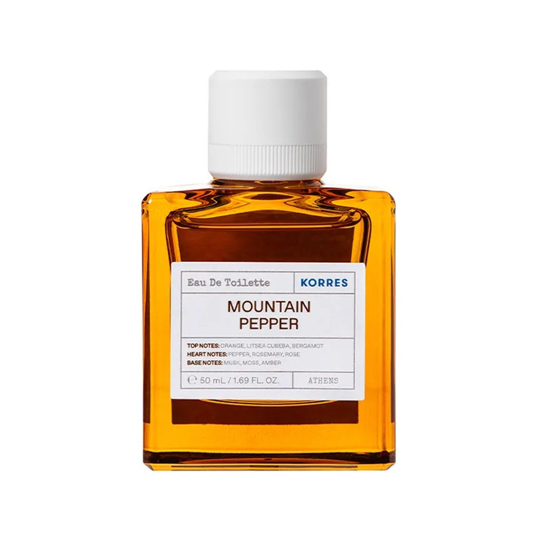 Korres Eau De Toilette Mountain Pepper Ανδρικό Άρωμα με Νότες από Πιπέρι, Περγαμόντο & Πορτοκάλι 50ml