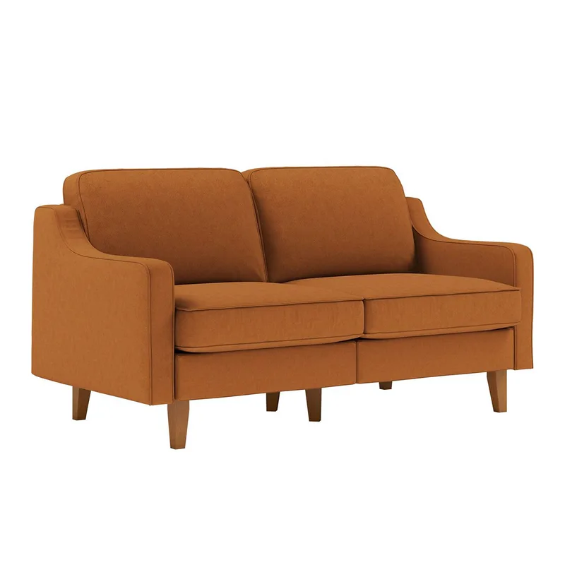 Διθέσιος Καναπές Robin 2 - Caramel, Walnut 918Cmf1137 (155x16x87)
