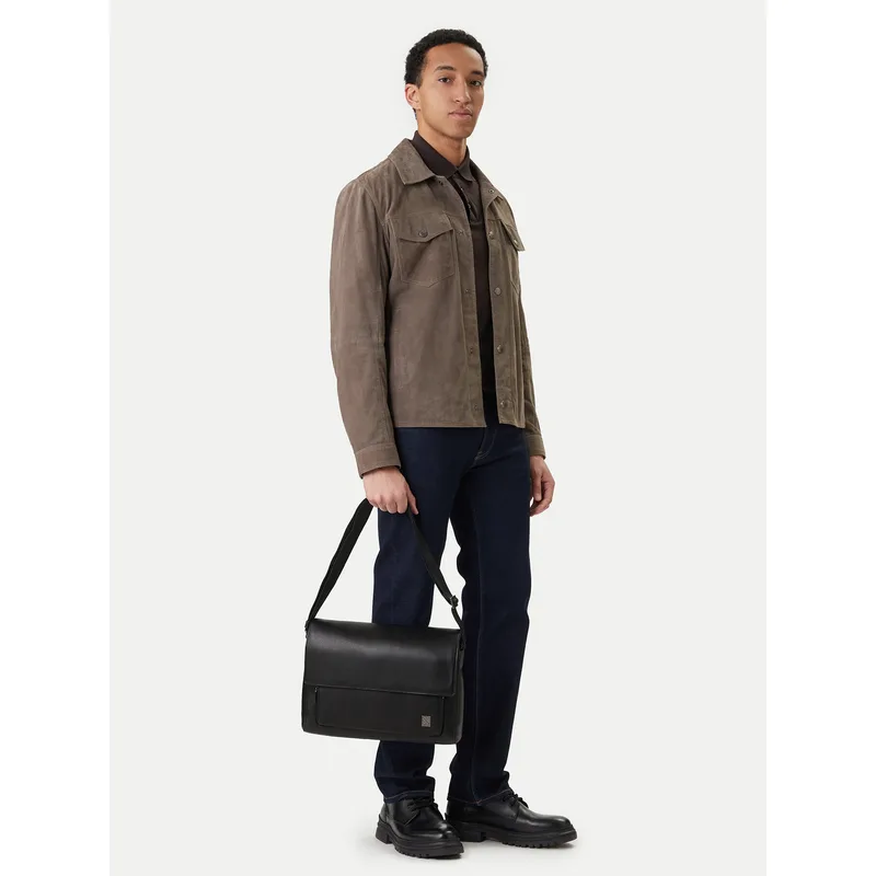 Τσαντάκι Calvin Klein Emblem Hw Flap Messenger LV04D3299G Μαύρο