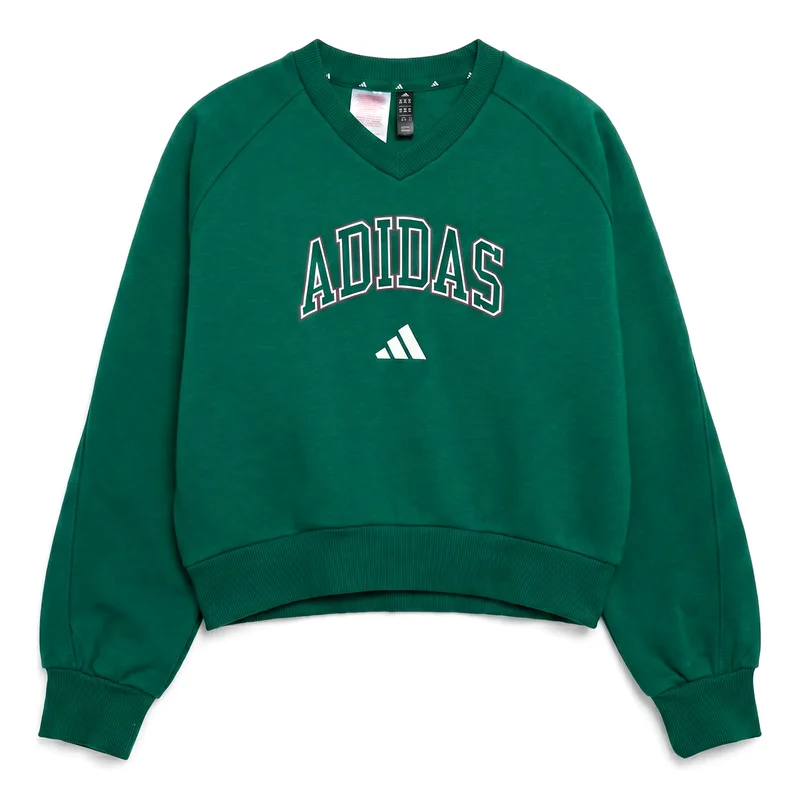 Αθλητικό T-shirt adidas Seasonals Collegiate Typography V-neck Junior Girls Sweatshirt
