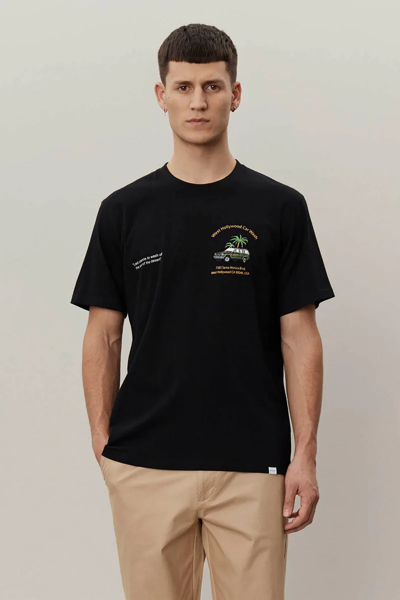 Les Deux ανδρικό T-shirt Regular Fit "Car Wash" - LDM101167 Μαύρο