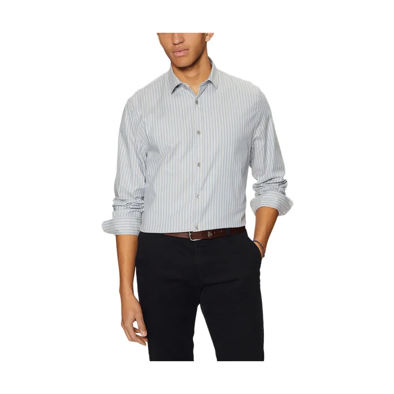 Πουκάμισο με μακριά μανίκια Guess COLLINS STRIPE LONGSLEEVE REGULAR FIT SHIRT MEN
