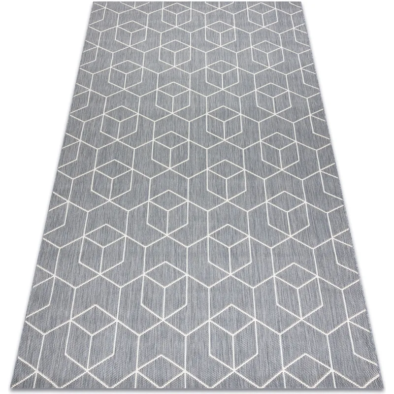 Χαλιά Rugsx Χαλί FLAT 48655/637 σιζάλ - 3d κύβος 200x290 cm