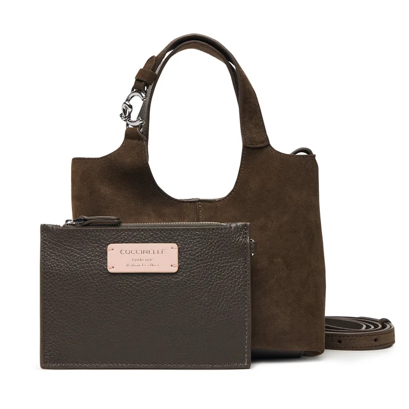 Τσάντα Coccinelle THE Coccinelle C-Easy Suede E1 THE 58 01 01 Χακί