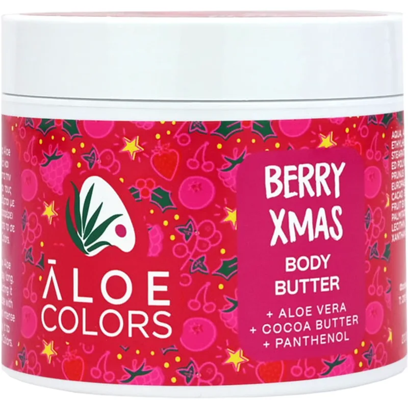 Aloe Colors Berry Xmas Body Butter Ενυδατικό Γαλάκτωμα Σώματος με Άρωμα Μούρων 200ml